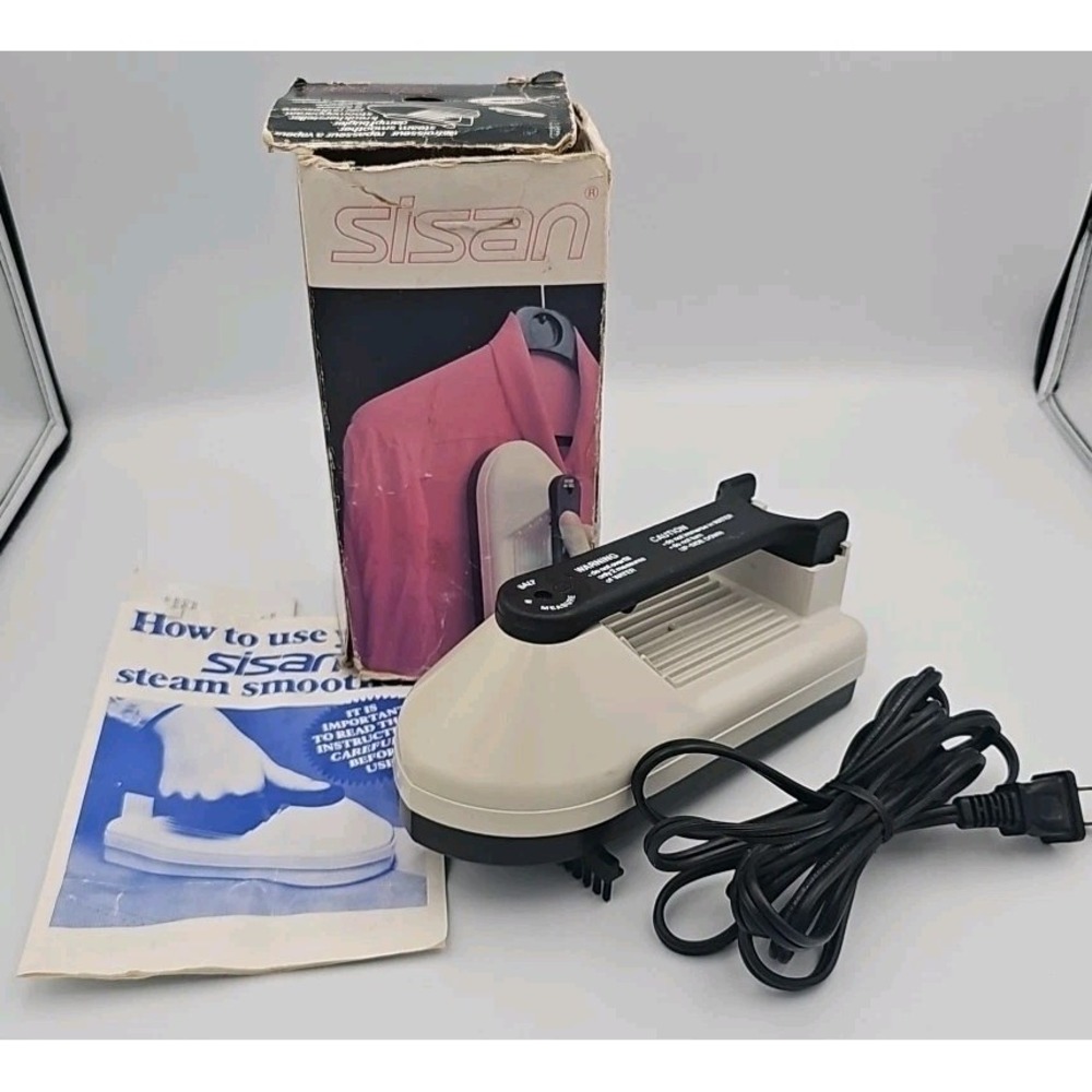Vintage Sisan French Steam Iron Garment Steamer Travel Portable Corded Taiwan